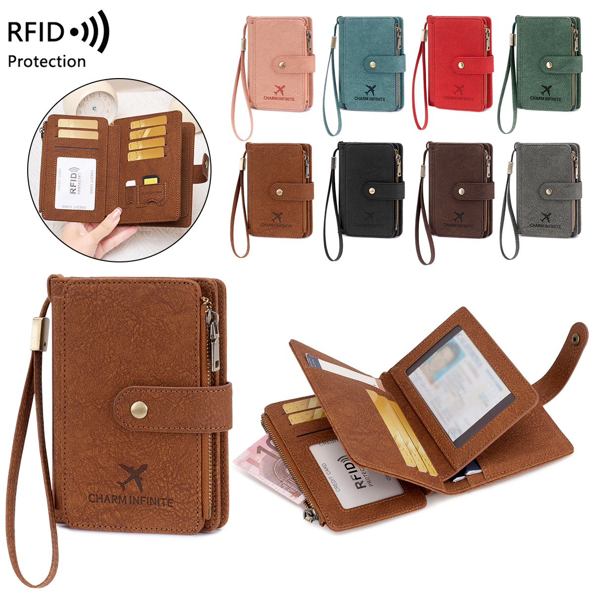Travel Accessories Rfid - Multi-Functional RFID Blocking Passport Wallet with