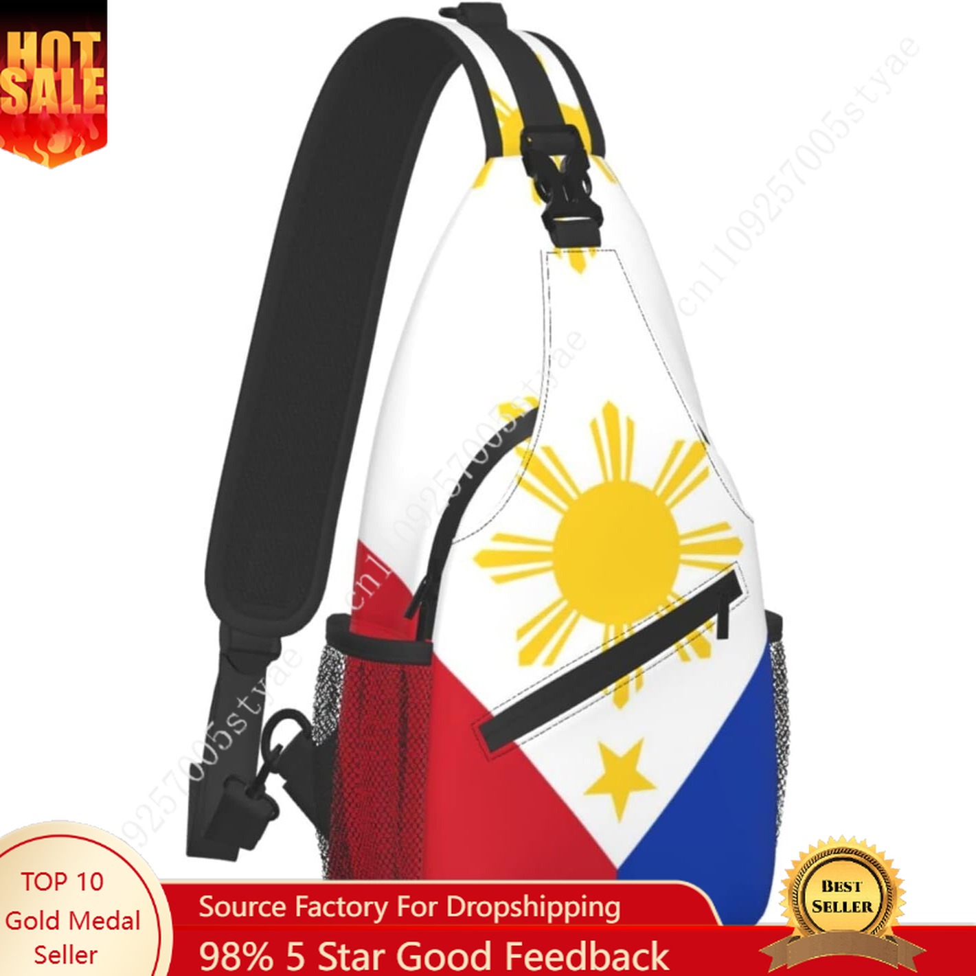 Travel Accessories Philippines - Philippine Flag Sling Backpack Mens Womens
