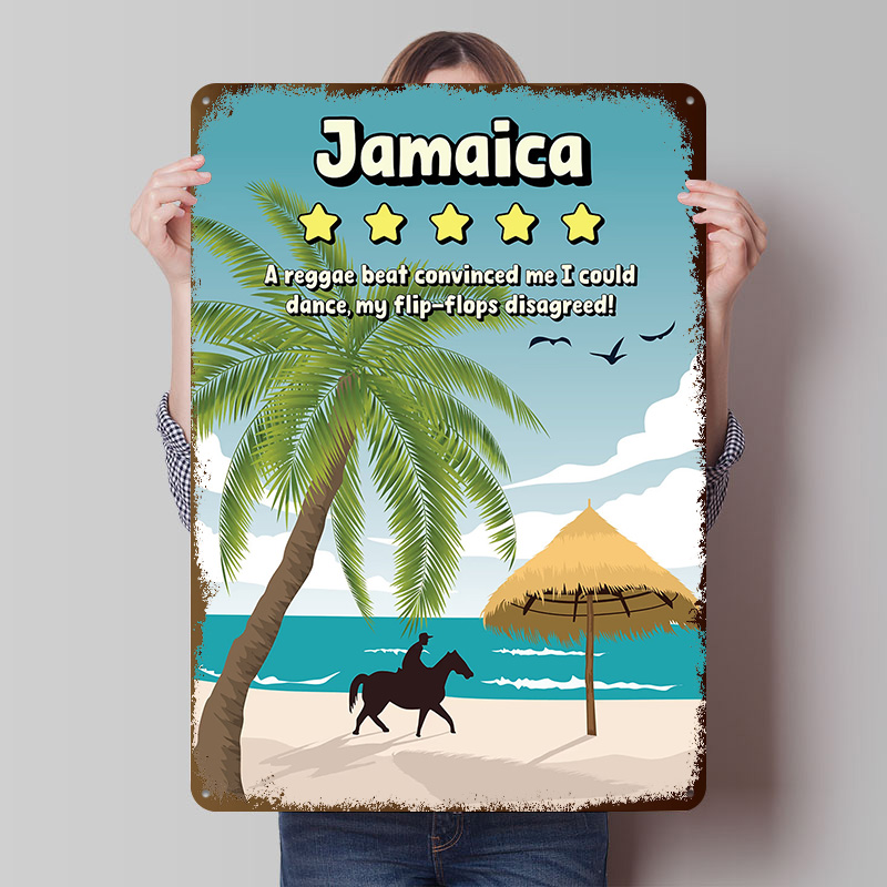 Travel Accessories For Jamaica - Jamaica Funny Review Travel Metal Poster
