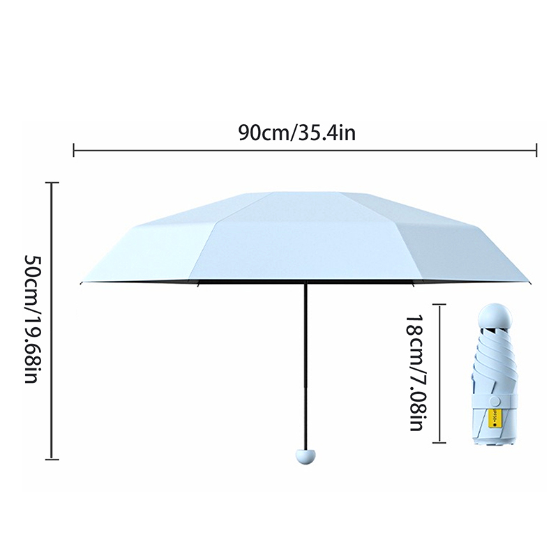 Travel Umbrella Compact - 5 Fold Ultra Lightweight Sunshade Umbrellas