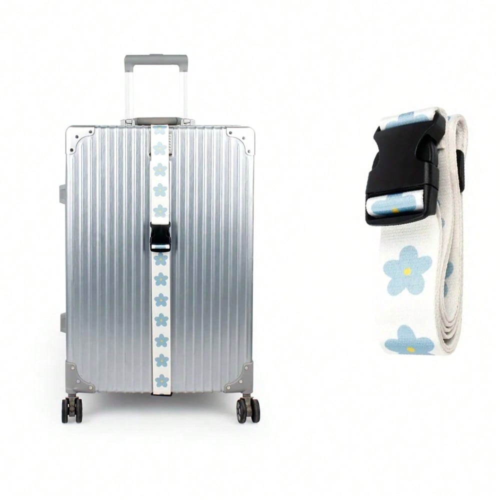 Luggage Strap Belt - Travel Luggage Plastic Buckle Strap, Floral