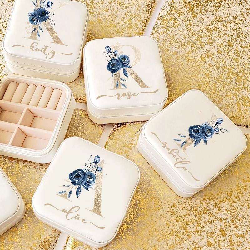 Travel Jewellery & Accessories Organiser - Personalized Custom Name Jewelry Box Ring