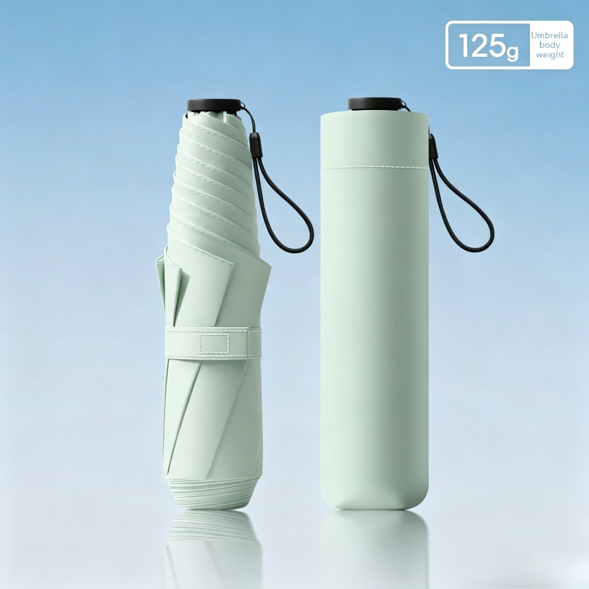Travel Umbrella Compact - 125g Japanese Ultra-light Portable Sun Umbrella