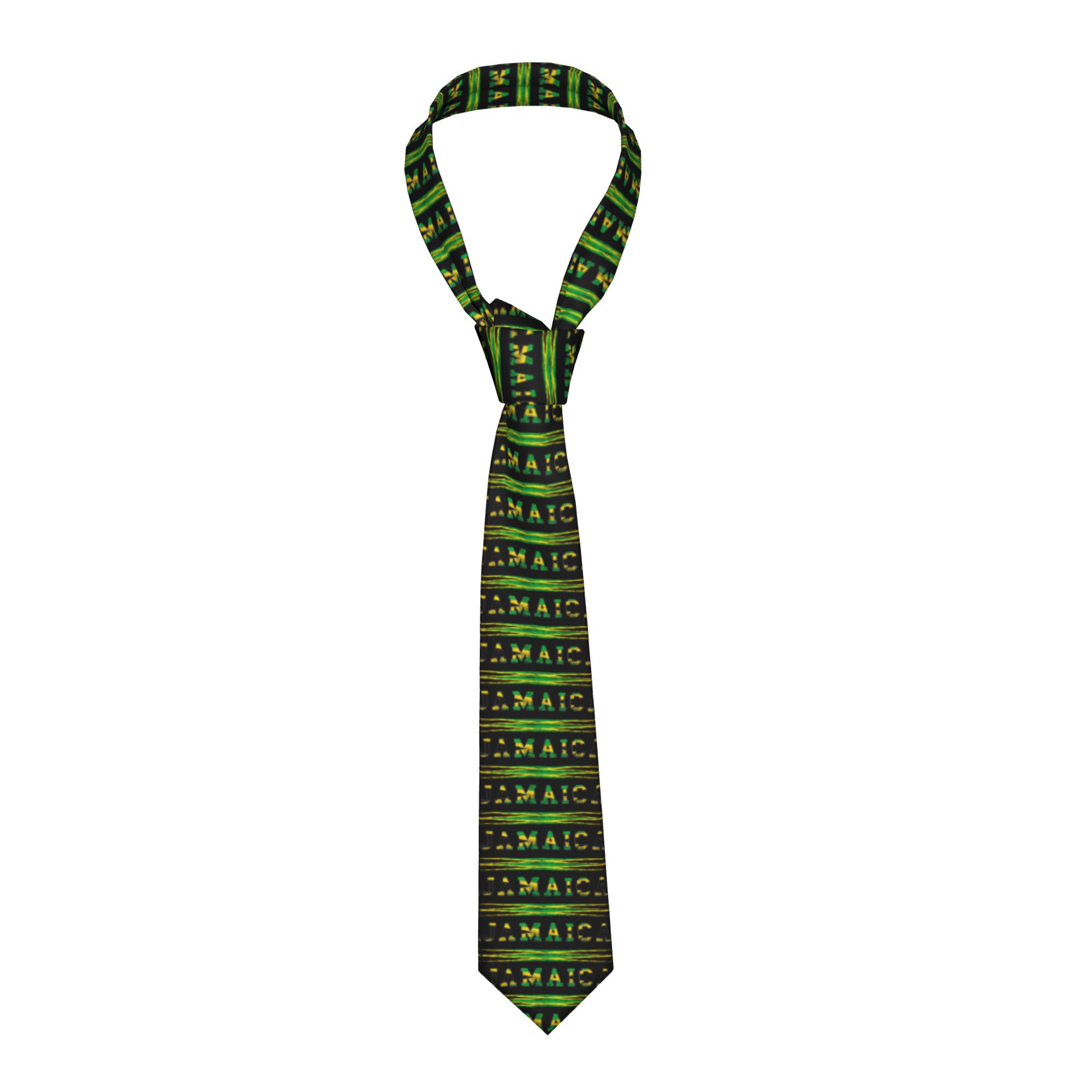 Travel Accessories For Jamaica - Men's Tie Jamaica Vacation Jamaican Flag