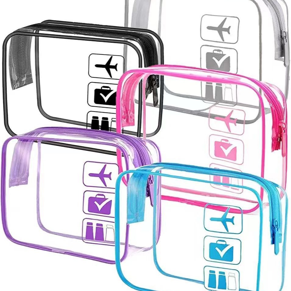 Toiletry Bag Tsa - Clear Zippered Makeup Organizer Bag -