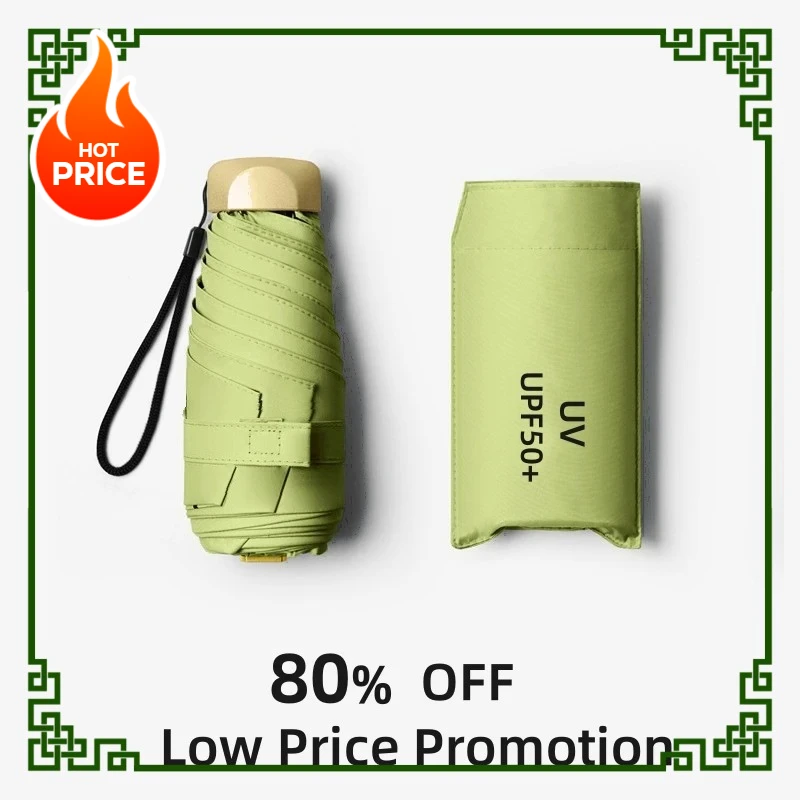 Travel Umbrella Compact - Ultralight Pocket Folding Umbrella UV Protection