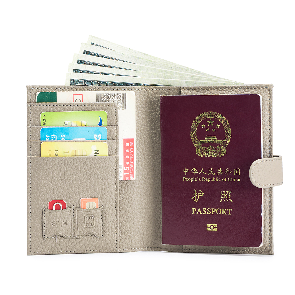 Travel Accessories Bag For Men - Genuine Cow Leather Passport Holder Travel