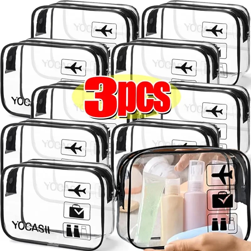 Toiletry Bag Tsa - 1/3pcs Transparent Zipper Makeup Bag Organizer