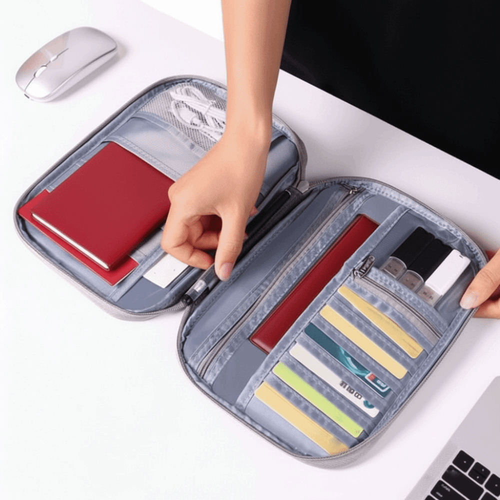 Travel Accessories Bag For Men - Creative Solid Color Passport Bag Large