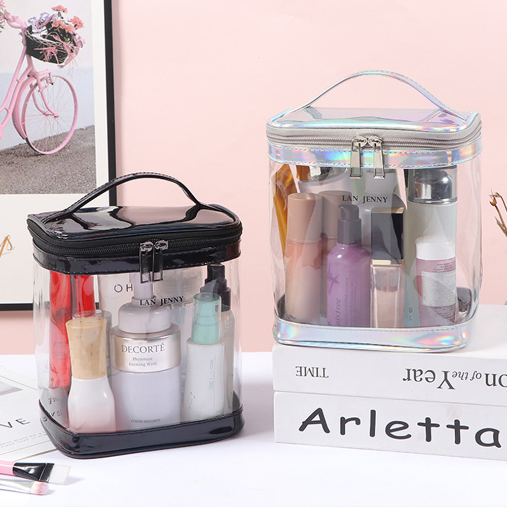 Toiletry Bag Tsa - Clear PVC Makeup Bag with Handle,