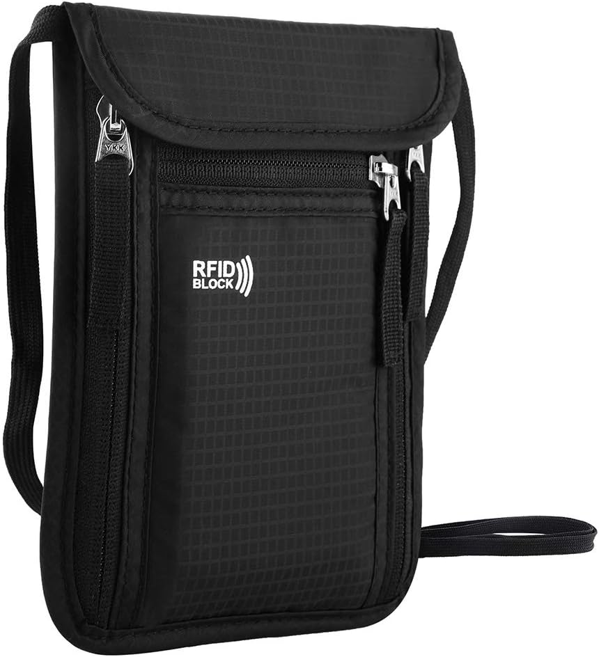 Travel Accessories Rfid - 1pc Travel Pouch Neck Wallet Family