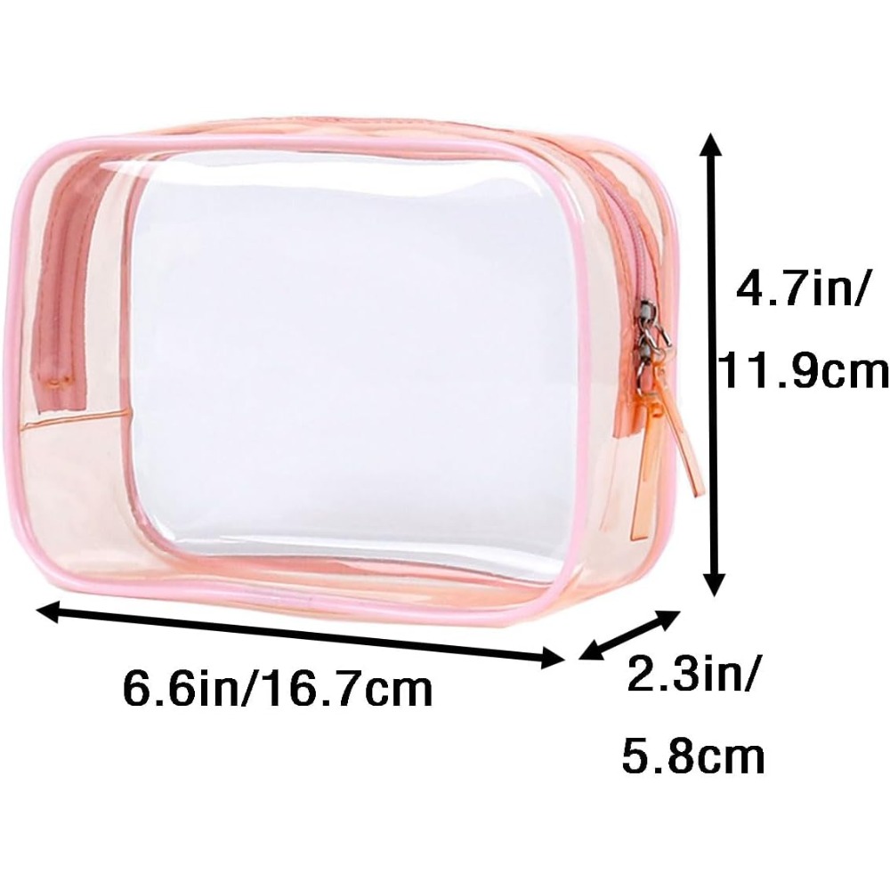 Toiletry Bag Tsa - Clear Pouch Small, 6.6x2.3x4.7 Size TSA