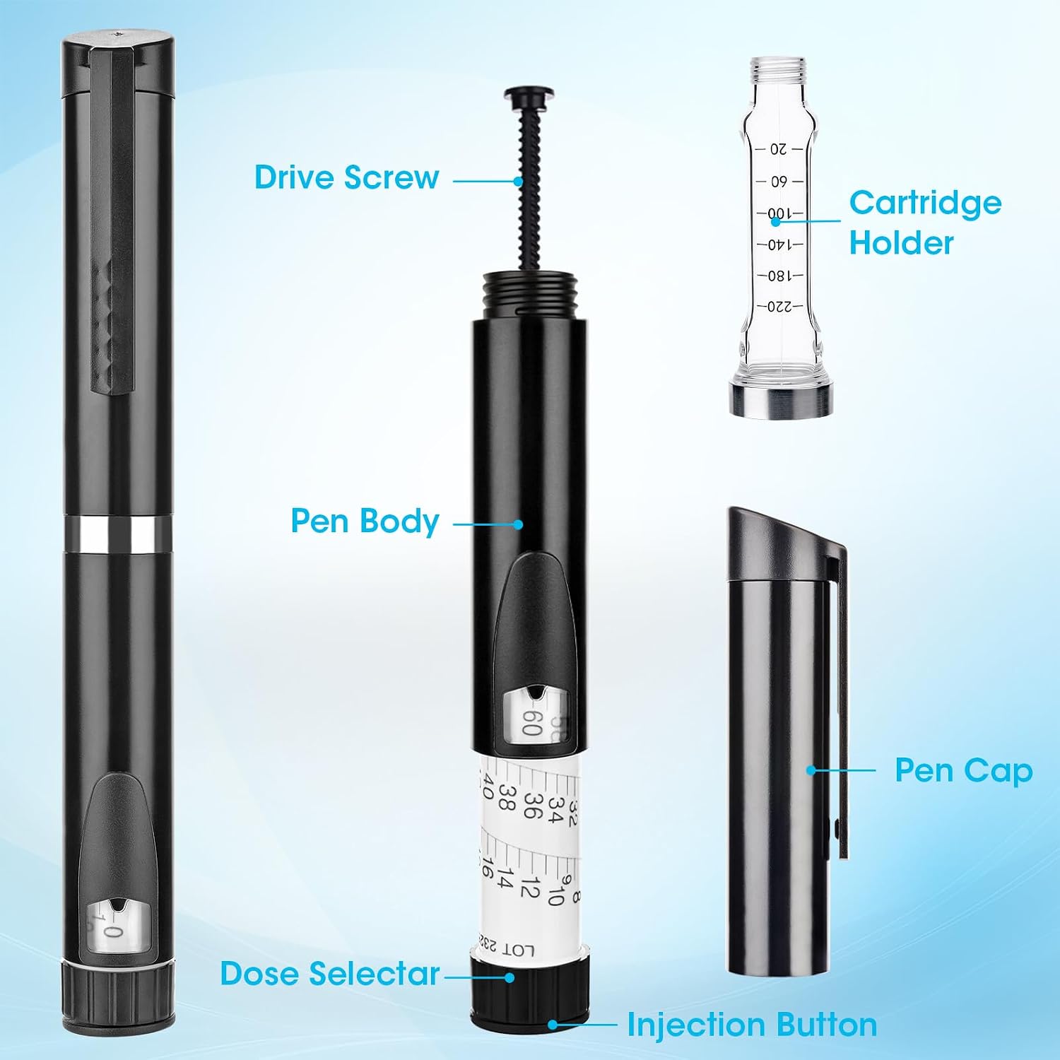 60 Units Peptide Pen Injector  - Travel Accessories Useful review and price