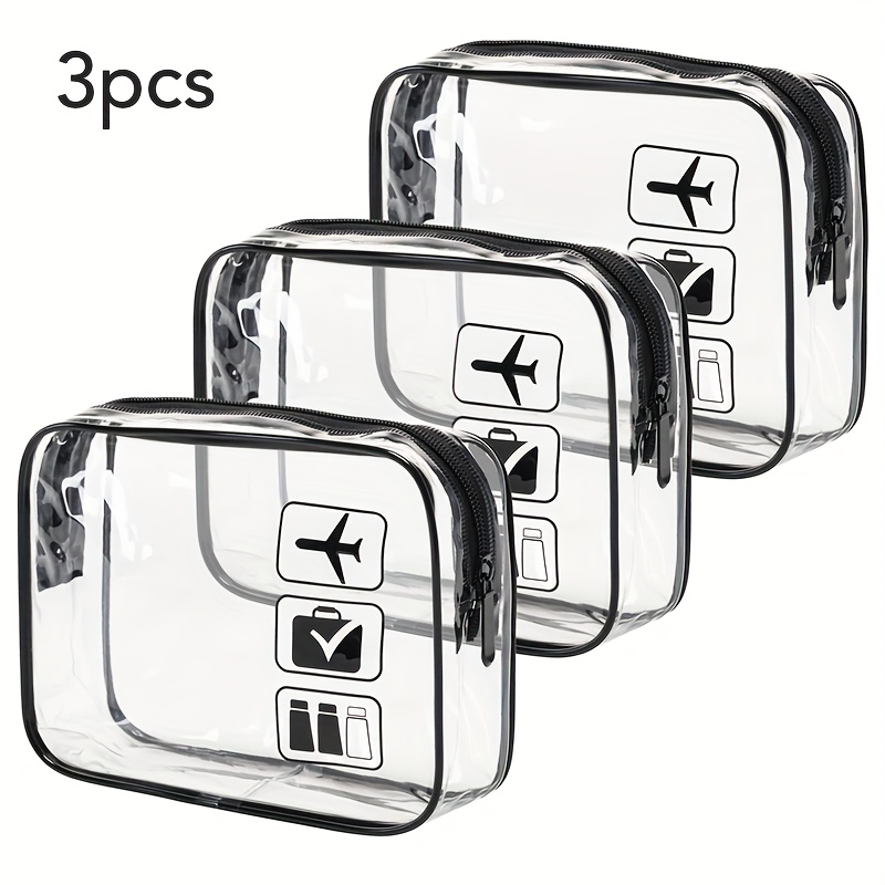 Cosmetic Pouch 3 Pcs Clear Toi - Toiletry Bag Tsa review and price