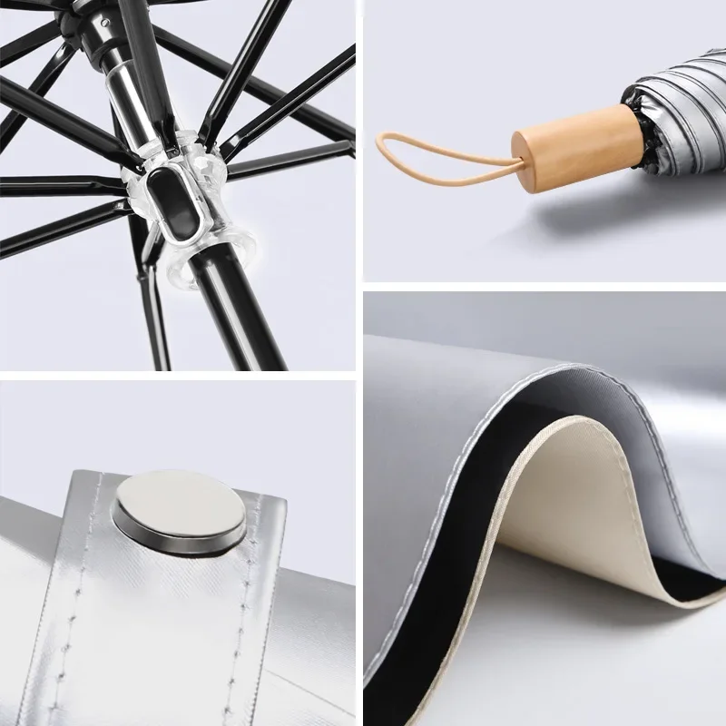 Titanium Silver Compact Umbrel - Travel Umbrella Compact review and price
