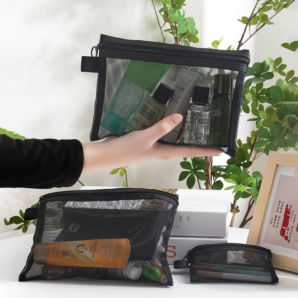 1/5/10pcs Mesh Clear Cosmetic  - Toiletry Bag Tsa review and price