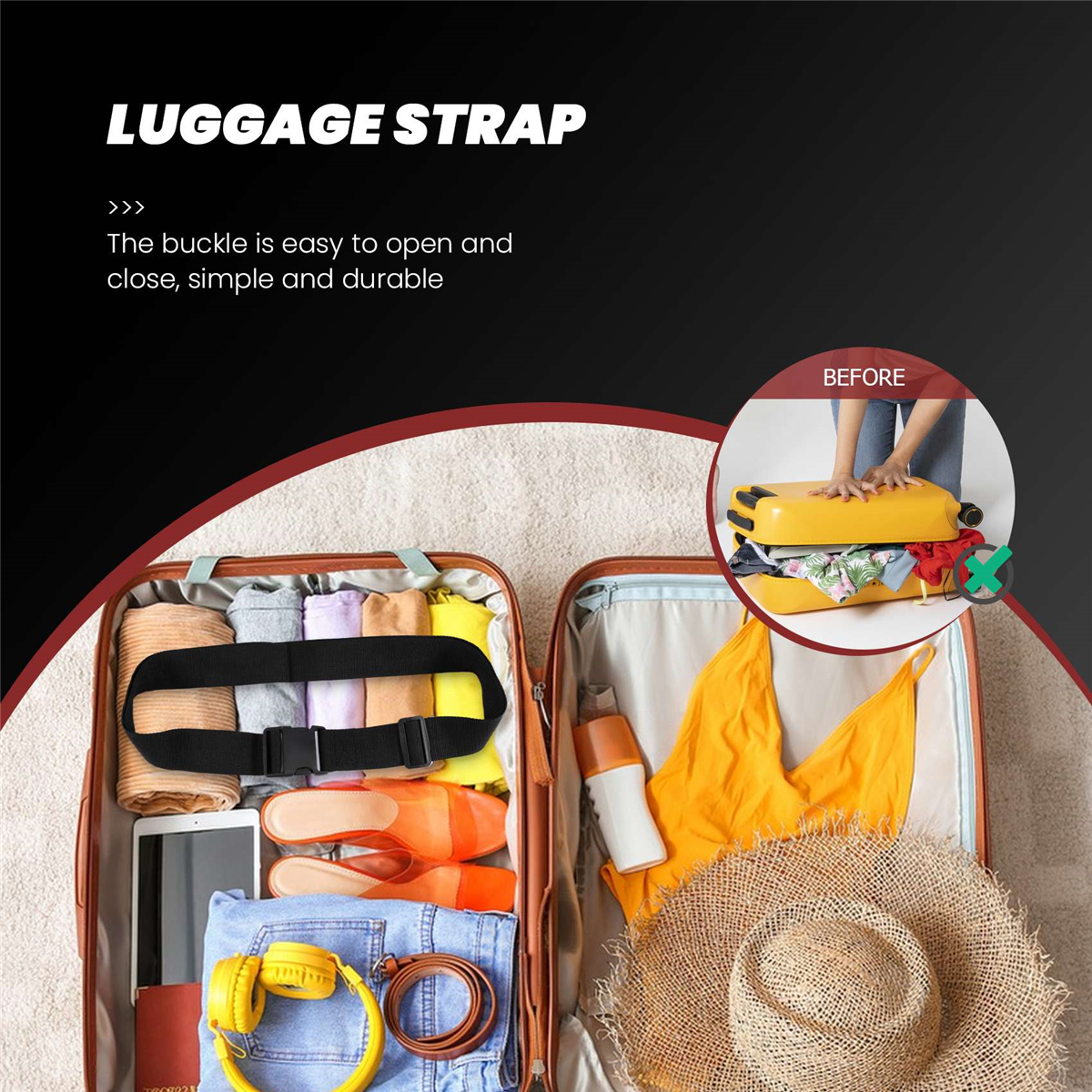 ABQR Luggage Belt Strap Belt C - Luggage Strap Belt review and price