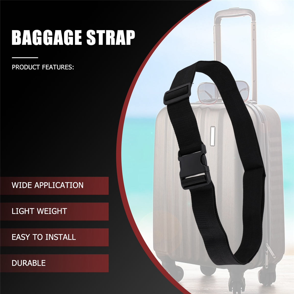 ABQR Luggage Belt Strap Belt C - Luggage Strap Belt review and price