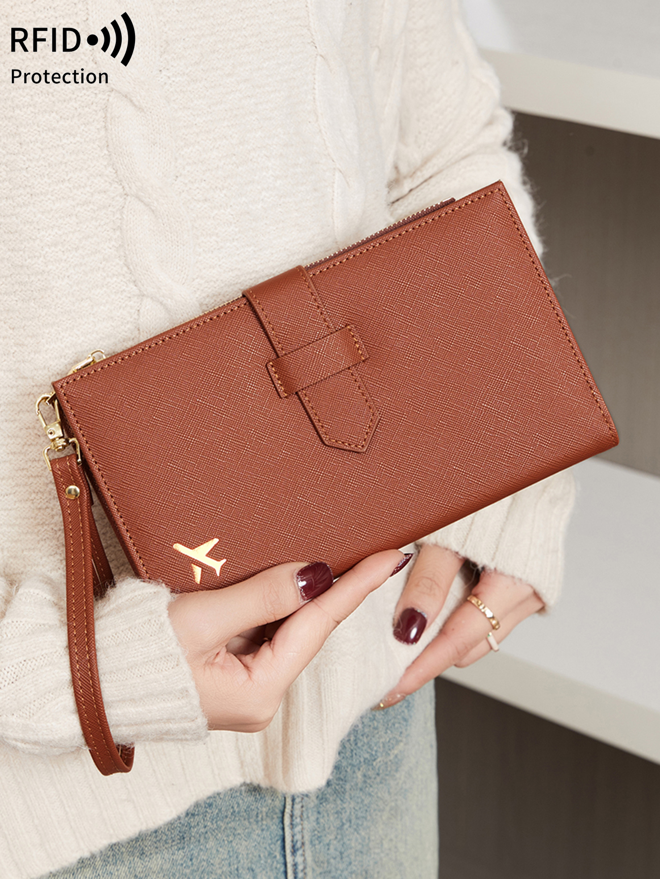 Fashionable PU leather airplan - Travel Accessories Rfid review and price