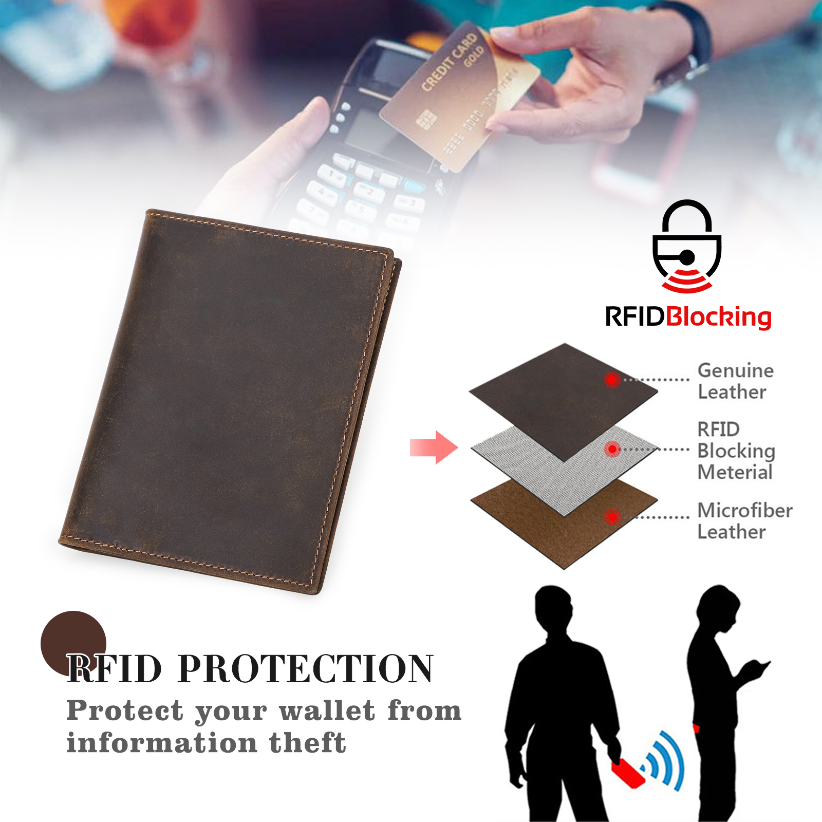 CONTACT'S Genuine Leather Pass - Travel Accessories Rfid review and price