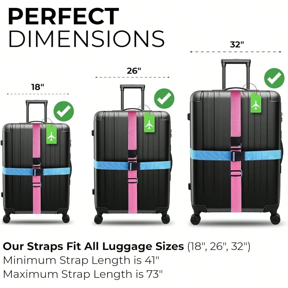 Luggage Strap Set with Luggage - Luggage Strap Belt review and price