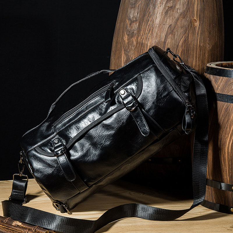 Men Leather Bucket Backpack Mu - Luggage Strap Belt review and price