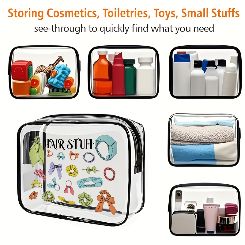 1pc Clear Makeup Bag Transpare - Toiletry Bag Tsa review and price