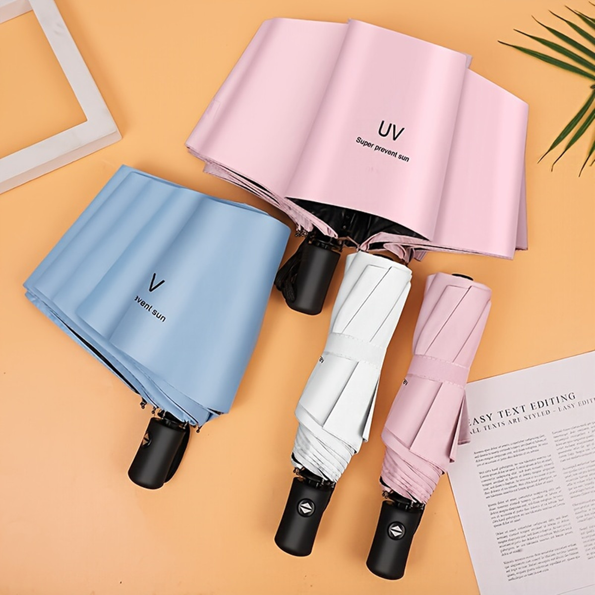 8 Ribs Extra Large Solid Color - Travel Umbrella Compact review and price