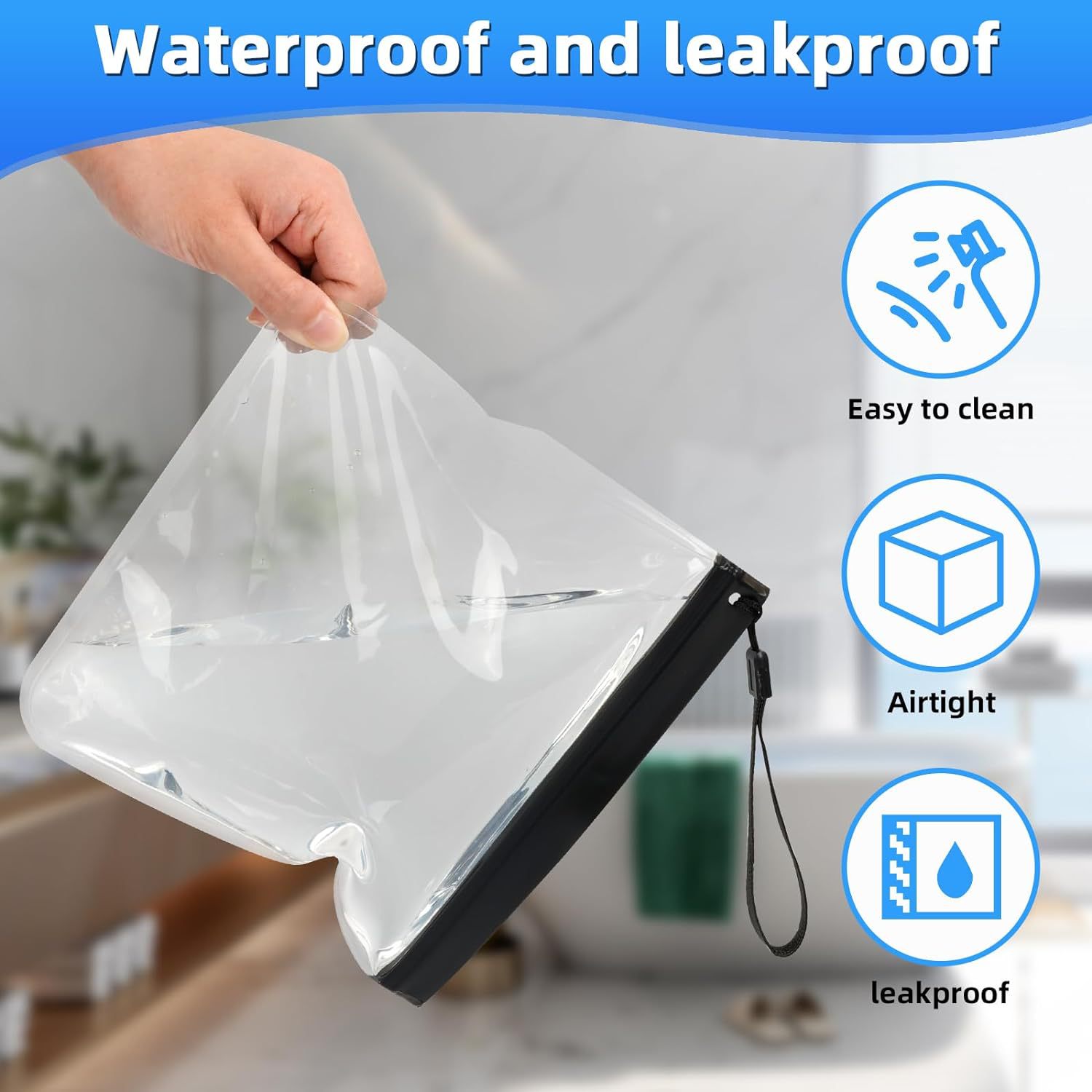 2pcs EVA Transparent Travel To - Toiletry Bag Tsa review and price
