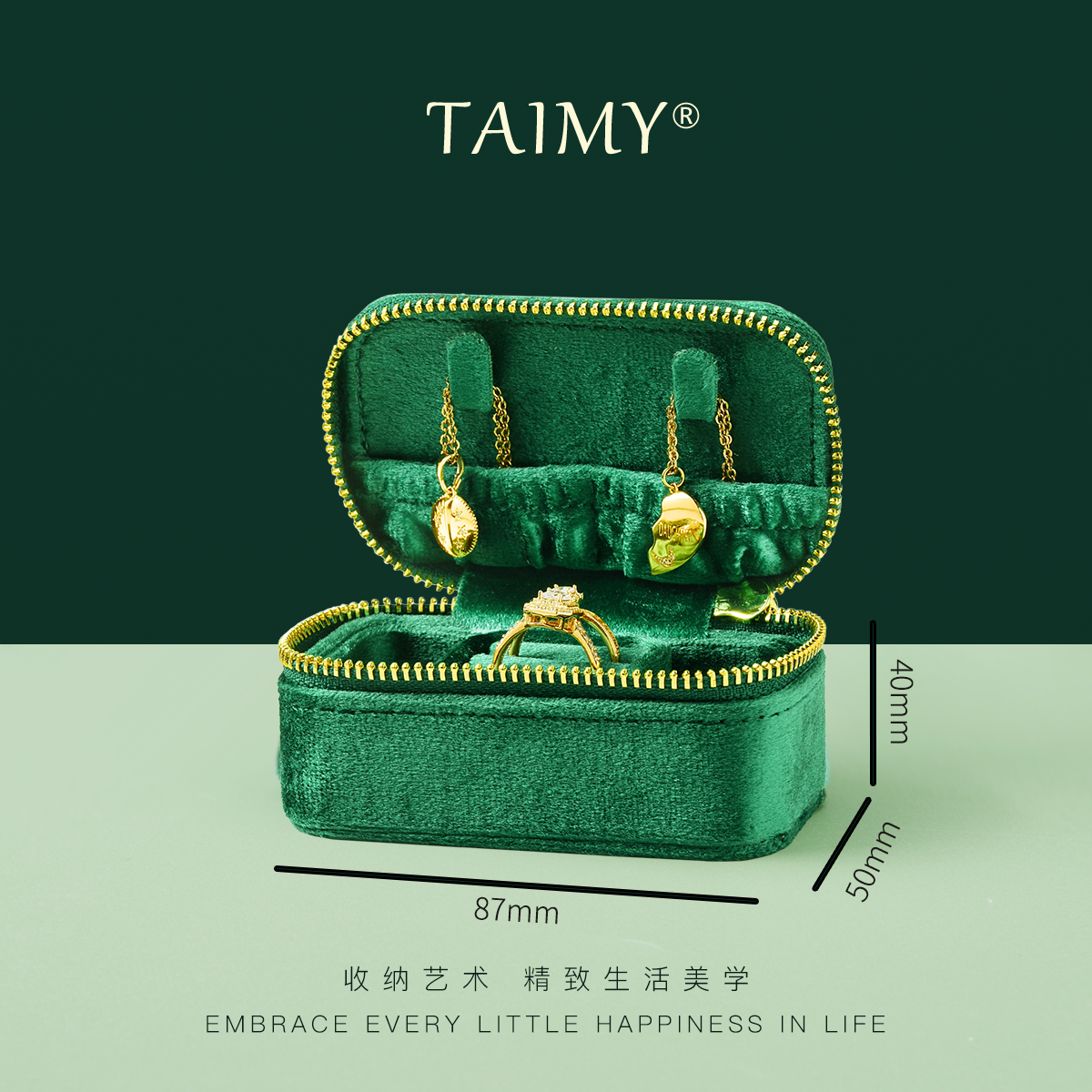 TAIMY Mini Velvet Jewelry Box  - Travel Jewellery & Accessories Organiser review and price