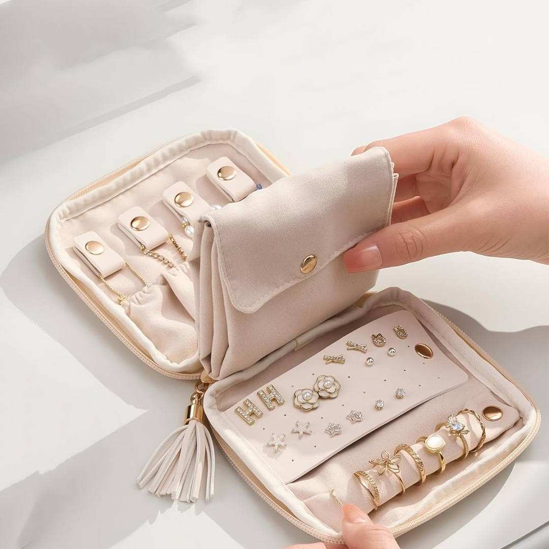 Soft Jewelry Case Organizer, P - Travel Jewellery & Accessories Organiser review and price