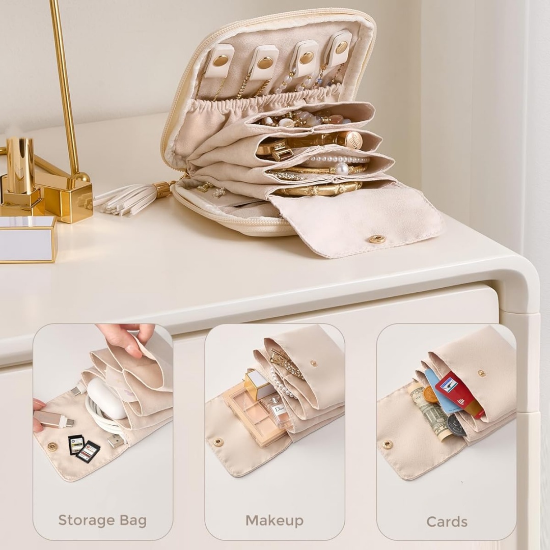 Soft Jewelry Case Organizer, P - Travel Jewellery & Accessories Organiser review and price