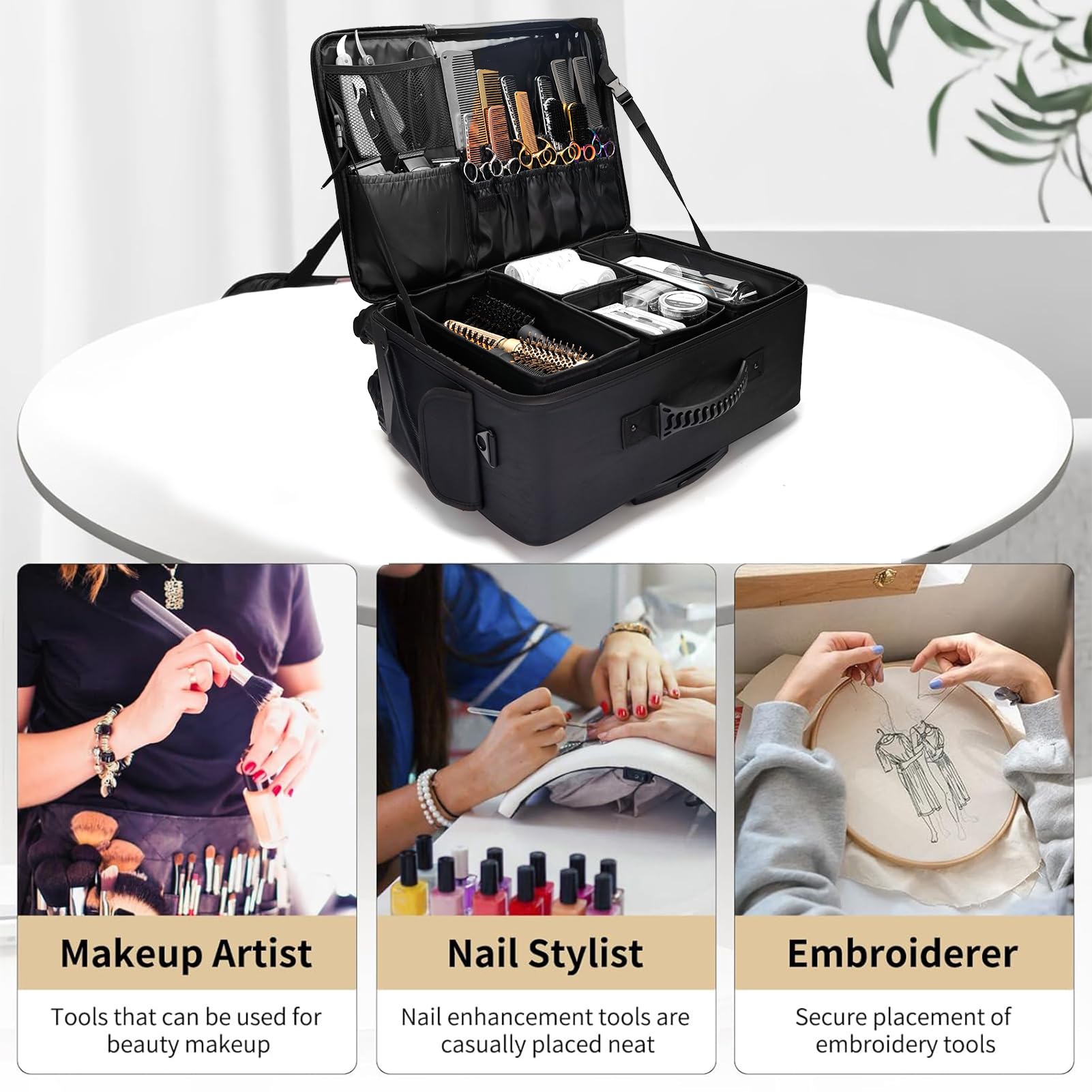 Salon Rolling Makeup Case Trai - Travel Accessories In Train review and price