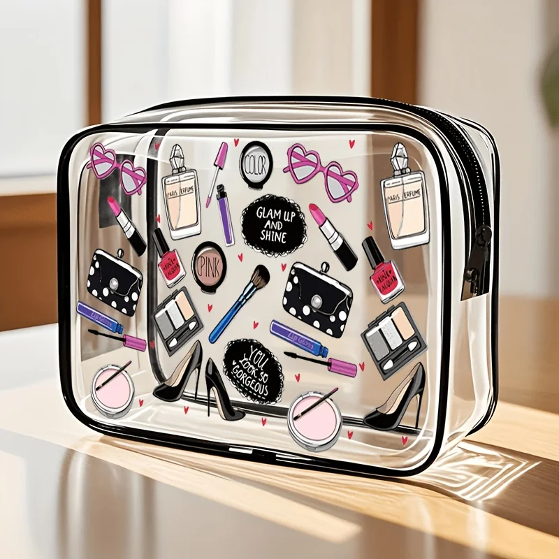 1pc Clear Makeup Bag Transpare - Toiletry Bag Tsa review and price
