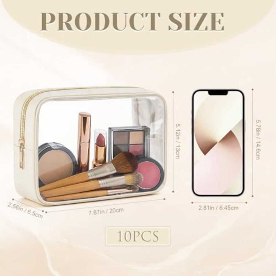 10 Pcs Clear Makeup Bag Bulk T - Toiletry Bag Tsa review and price