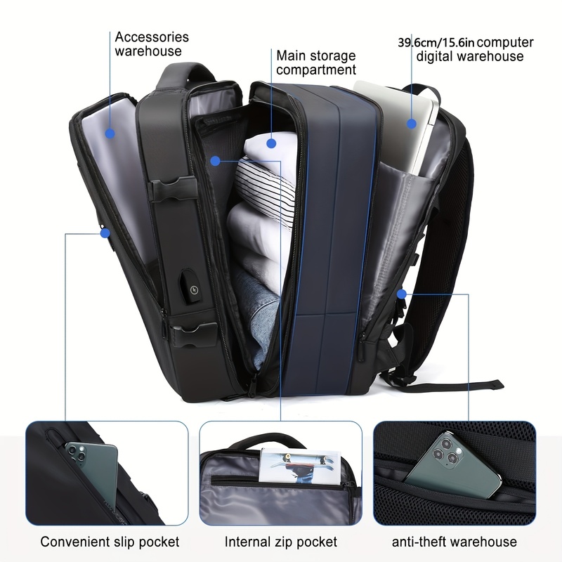 180 °   Box Opening Travel Bac - Travel Accessories Bag For Men review and price