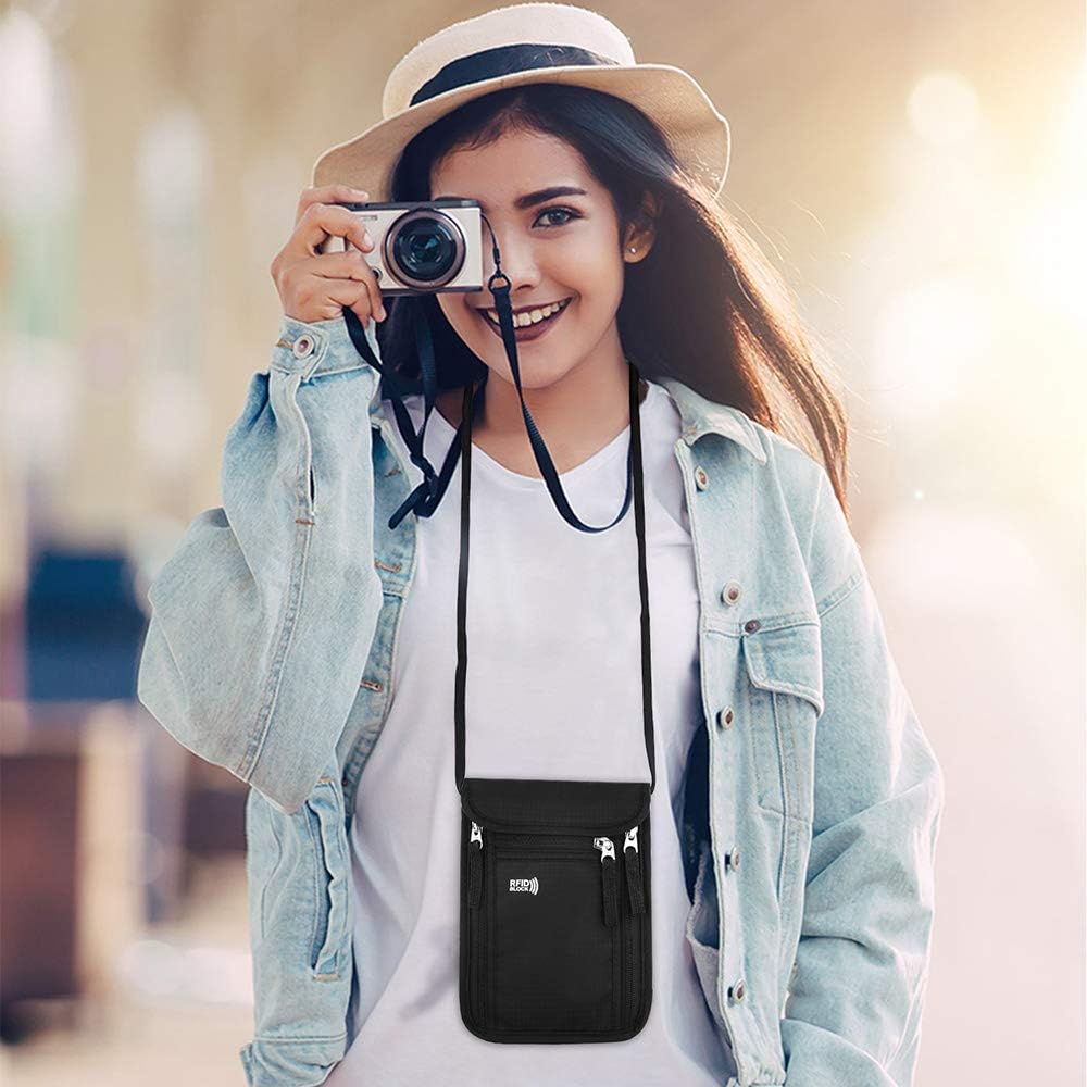 1pc Travel Pouch Neck Wallet F - Travel Accessories Rfid review and price
