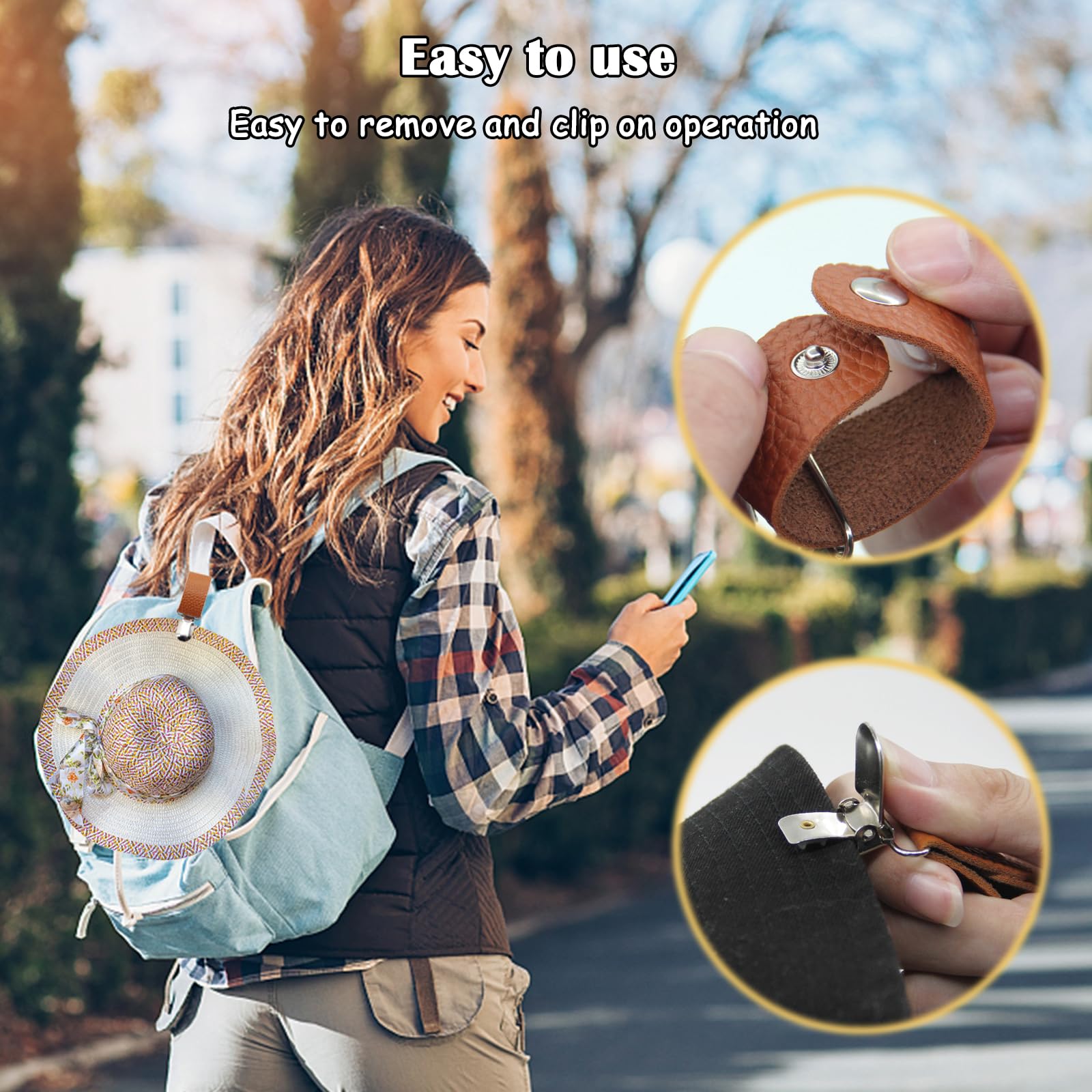 PU Leather Hat Clip for Travel - Travel Accessories Bag For Men review and price