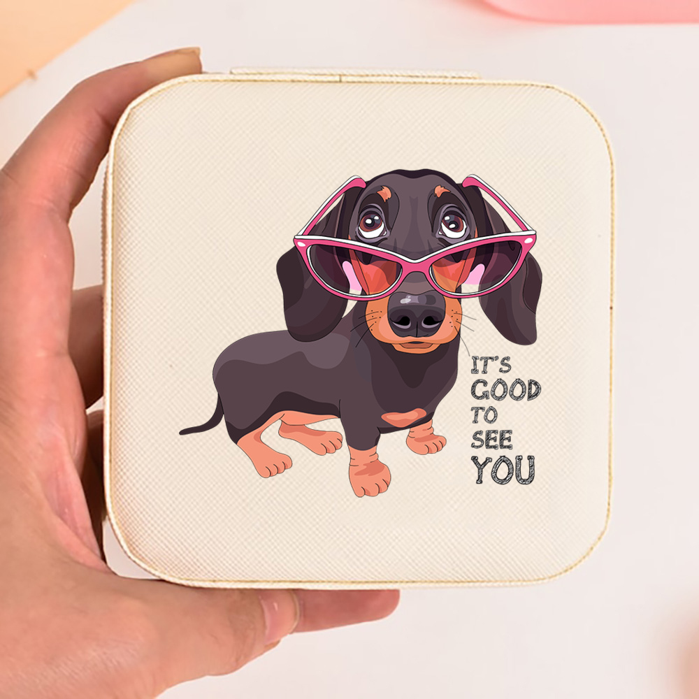 I Love Dachshunds Print Jewell - Travel Jewellery & Accessories Organiser review and price