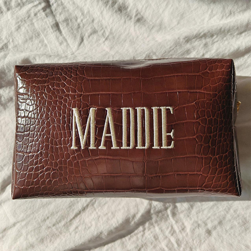 Embroidered Croc Makeup Bag Pe - Travel Accessories Ideas review and price