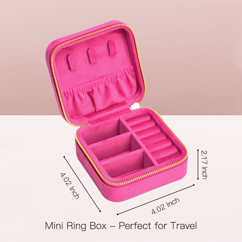 TAIMY Rose Pink Velvet Jewelry - Travel Jewellery & Accessories Organiser review and price