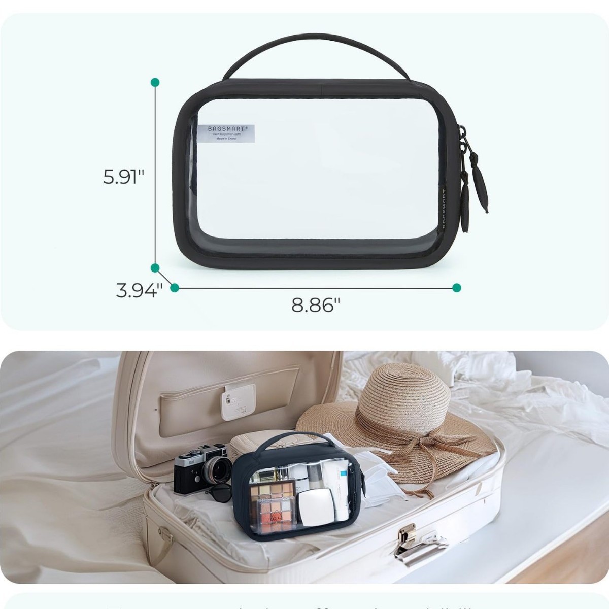 TSA-Approved  PVC Clear Makeup - Toiletry Bag Tsa review and price
