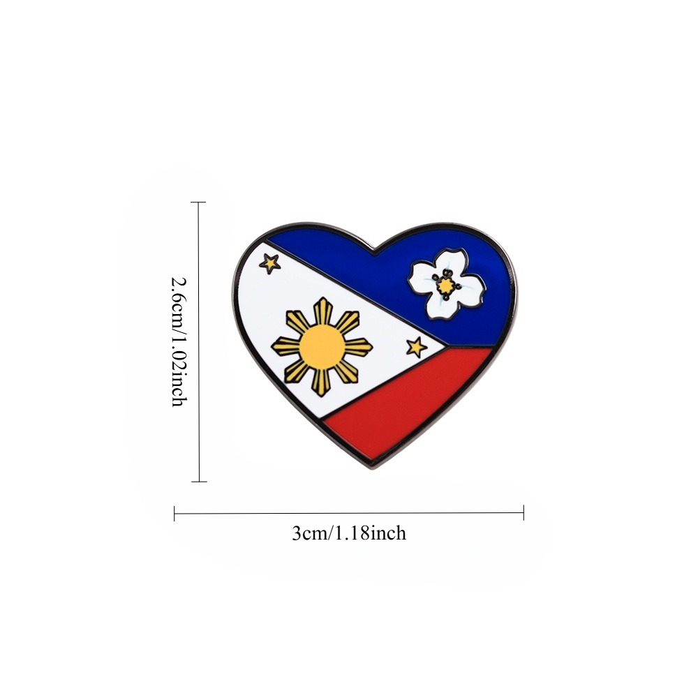 1 Pc Philippines Heart Flag En - Travel Accessories Philippines review and price