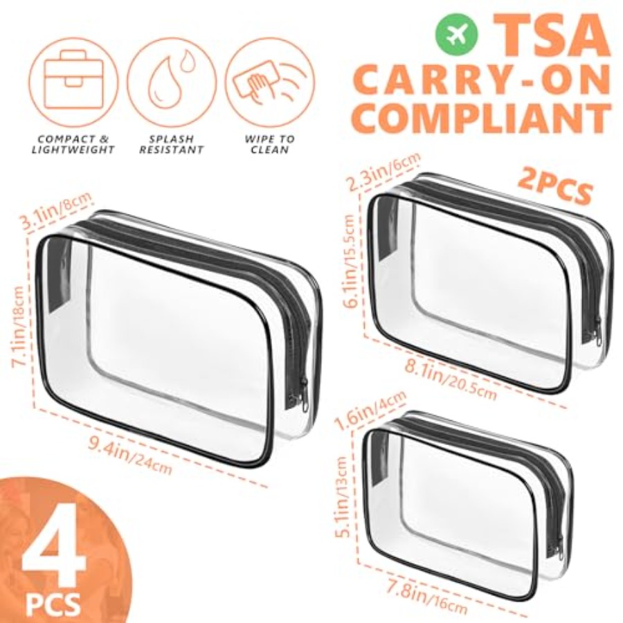 Clear Makeup Bag, Portable Tra - Toiletry Bag Tsa review and price