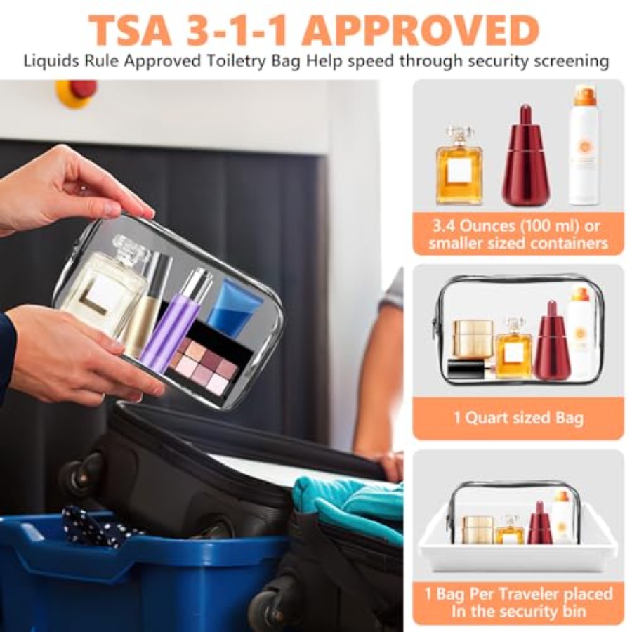 Clear Makeup Bag, Portable Tra - Toiletry Bag Tsa review and price