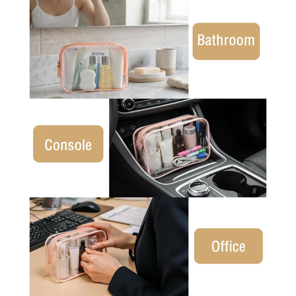 Clear Pouch Small, 6.6x2.3x4.7 - Toiletry Bag Tsa review and price